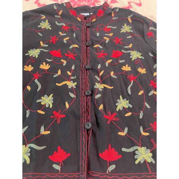 vintage dead stock 100% cotton BFA Classics embroidered light jacket SZ PXL - Picture 3 of 8